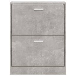 Berkfield Home Shoe Cabinet Concrete Grey 59x17x81 cm Engineered Wood - Size: 59 x 17 x 81 cm - thumbnail 5