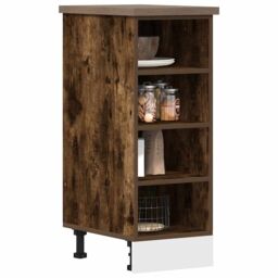 Berkfield Home Bottom Cabinet Smoked Oak 30x44, 5x81, 5 cm Engineered Wood in Brown - thumbnail 1