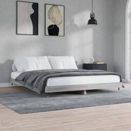 Berkfield Home Bed Frame Grey Sonoma 120x200 cm Engineered Wood - Size: Small Double - thumbnail 3
