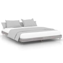 Berkfield Home Bed Frame Grey Sonoma 120x200 cm Engineered Wood - Size: Small Double - thumbnail 1