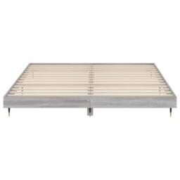 Berkfield Home Bed Frame Grey Sonoma 120x200 cm Engineered Wood - Size: Small Double - thumbnail 6