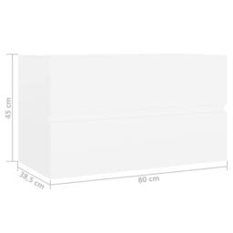 Berkfield Home Sink Cabinet White 80x38.5x45 cm Engineered Wood - thumbnail 7