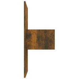 Berkfield Home Classic Bed Headboard with Cabinets Smoked Oak Engineered Wood in Brown - thumbnail 5
