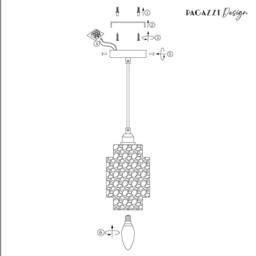 Pagazzi Evelle Chrome Single Pendant in Silver - thumbnail 6