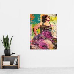 "Artery8 Big is Beautiful Bright Colourful Woman Portrait Wall Art Print - Size: W12"" x H16""" - thumbnail 4