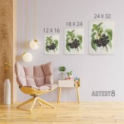 "Artery8 Vintage Artwork of Early Rivers Cherries Wright Canvas Wall Art Print in White - Size: W12"" x H16""" - thumbnail 4