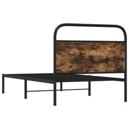 Berkfield Home Bed Frame Without Mattress 100x190 cm Smoked Oak Engineered Wood in Brown - thumbnail 7