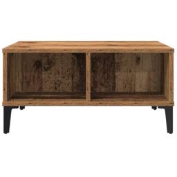 Berkfield Home Coffee Table Old Wood 60x60x30 cm Engineered Wood in Brown - Size: 60 x 60 x 30 cm - thumbnail 5