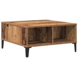 Berkfield Home Coffee Table Old Wood 60x60x30 cm Engineered Wood in Brown - Size: 60 x 60 x 30 cm - thumbnail 2
