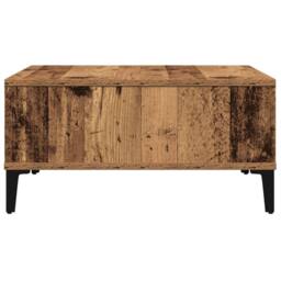 Berkfield Home Coffee Table Old Wood 60x60x30 cm Engineered Wood in Brown - Size: 60 x 60 x 30 cm - thumbnail 6