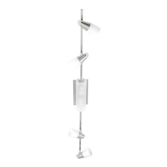 Netlighting Anna On Linear Bar 6 Light G9 Satin ChromeOpal & Frosted Glass in Grey - image 1