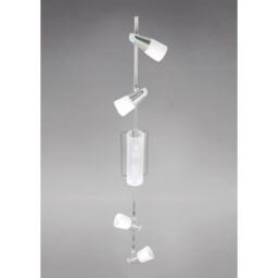 Netlighting Anna On Linear Bar 6 Light G9 Satin ChromeOpal & Frosted Glass in Grey - thumbnail 2