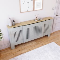 Home Discount Vida Designs Arlington Adjustable Radiator Cover 830x1400-2040x190 mm in Grey - thumbnail 3