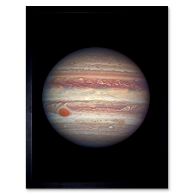 Artery8 Hubble Space Telescope Image Close-Up Portrait Of Jupiter Largest Planet Solar System Great Red Spot Anticyclone & Colourful Atmosphere Bands - image 1