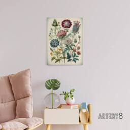 "Artery8 Vintage Ernst Haeckel Inspired Flowers Canvas Wall Art Print - Size: W18"" x H24""" - thumbnail 3