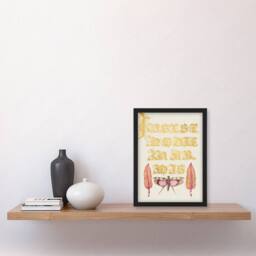 Artery8 Model Book of Calligraphy Framed Wall Art Chard & Red Winged Grasshopper in Gold - Size: A4 - thumbnail 2