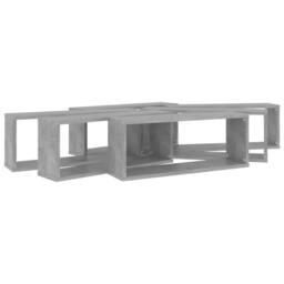Berkfield Home Wall Cube Shelf 6 pcs Concrete Grey 60x15x23 cm Engineered Wood - Size: 60 x 15 x 23 cm - thumbnail 8