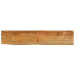 Berkfield Home Table Top Live Edge 180x30x2.5 cm Solid Wood Mango in Brown - thumbnail 5
