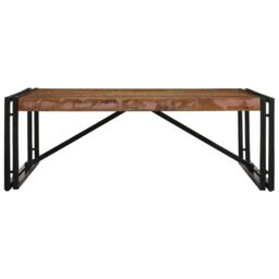 Berkfield Home Coffee Table Multicolour 100x100x35 cm Solid Wood Reclaimed - Size: 100 x 100 x 35 cm - thumbnail 2