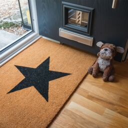 Nicola Spring Coir Door Mat - 90 x 60cm - Black Star - Size: 90 cm x 60 cm - thumbnail 6