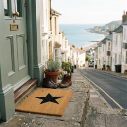 Nicola Spring Coir Door Mat - 90 x 60cm - Black Star - Size: 90 cm x 60 cm - thumbnail 8