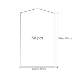 FLAVORA 50 Pack 40 Inch Clear Plastic Garment Dust Covers - thumbnail 2
