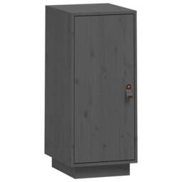 Berkfield Home Sideboard Grey 34x40x75 cm Solid Wood Pine - Size: 34 x 40 x 75 cm