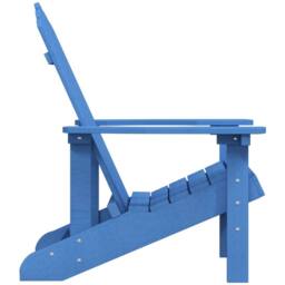 Berkfield Home Garden Adirondack Chair HDPE Aqua Blue - thumbnail 4