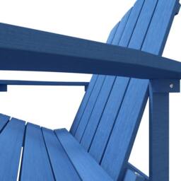 Berkfield Home Garden Adirondack Chair HDPE Aqua Blue - thumbnail 6