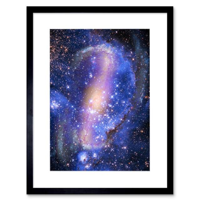 "Artery8 NASA Spiral Galaxy Nebula Stars Deep Space 12x16"" Framed Art Print in Purple - Size: W12"" x H16""" - image 1