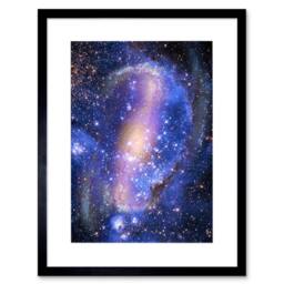 "Artery8 NASA Spiral Galaxy Nebula Stars Deep Space 12x16"" Framed Art Print in Purple - Size: W12"" x H16""" - thumbnail 1