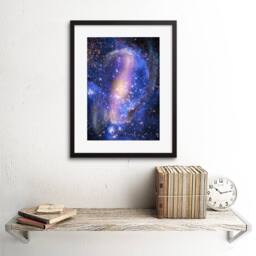 "Artery8 NASA Spiral Galaxy Nebula Stars Deep Space 12x16"" Framed Art Print in Purple - Size: W12"" x H16""" - thumbnail 2