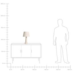 Wyld and Coco Table Lamp Beige Ceramic Base Blue Speckle Drum Faux Linen Shade - thumbnail 8