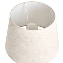 Wyld and Coco Table Lamp Beige Ceramic Base Blue Speckle Drum Faux Linen Shade - thumbnail 4