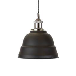SE Home Matt Black Lincoln Pendant Light - Nickel - Grey Twisted - thumbnail 1