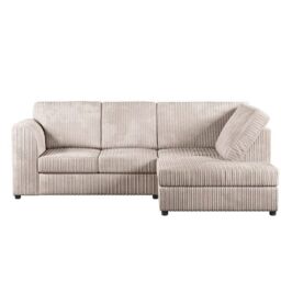 Furniture 786 Jumbo Cord Full Back 4 Seater Sofa Right Hand Facing Corner Sofa in Ivory - thumbnail 1
