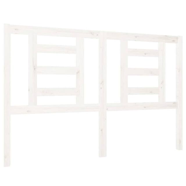 Berkfield Home Bed Headboard White 126x4x100 cm Solid Wood Pine - Size: 126 x 4 x 100 cm - image 1