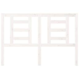 Berkfield Home Bed Headboard White 126x4x100 cm Solid Wood Pine - Size: 126 x 4 x 100 cm - thumbnail 3