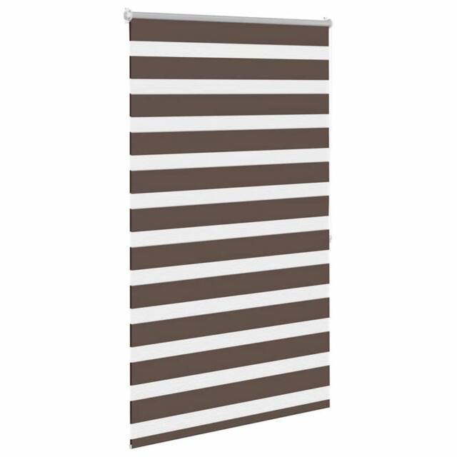 Berkfield Home Elegant Zebra Blind 80 x 175 cm Coffee in Brown - image 1