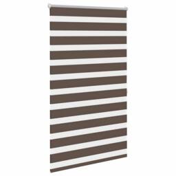 Berkfield Home Elegant Zebra Blind 80 x 175 cm Coffee in Brown - thumbnail 1