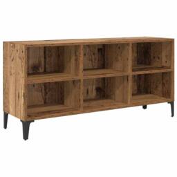 Berkfield Home Old Wood TV Stand Old Wood Engineered wood, Metal Medium Storage in Brown