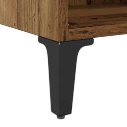 Berkfield Home Old Wood TV Stand Old Wood Engineered wood, Metal Medium Storage in Brown - thumbnail 9