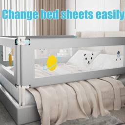 SPETLEK Kids Bed Rail Bed Guard Protection 1.45M in Grey - thumbnail 5