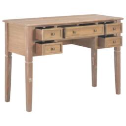 Berkfield Home Writing Desk Brown 109.5x45x77.5 cm Wood - thumbnail 2
