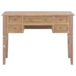 Berkfield Home Writing Desk Brown 109.5x45x77.5 cm Wood - thumbnail 3