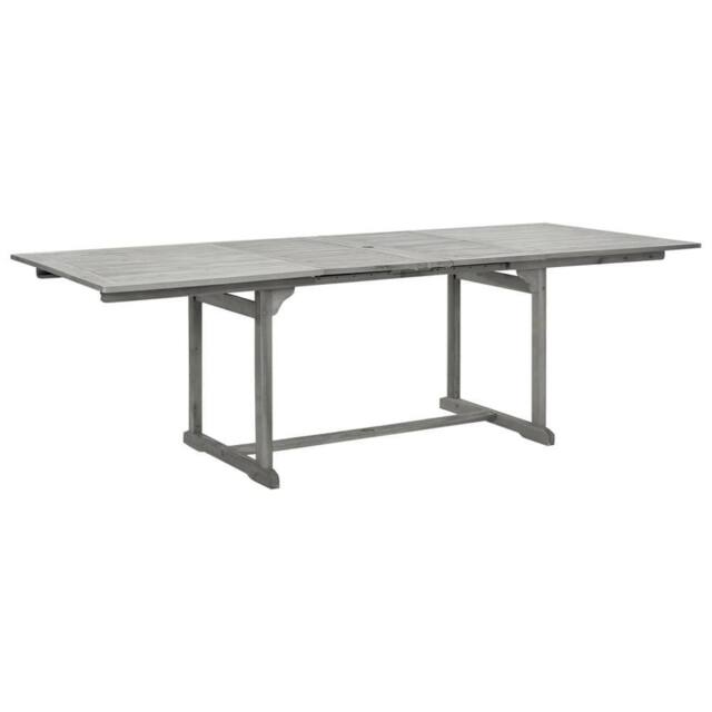 Berkfield Home Garden Dining Table (160-240)x100x75 cm Solid Acacia Wood in Grey - image 1