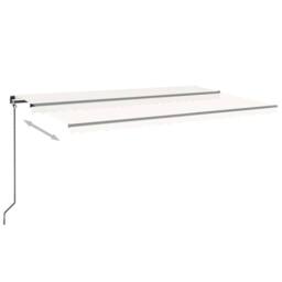 Berkfield Home Manual Retractable Awning with LED 500x300 cm Cream - thumbnail 3