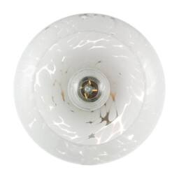 Happy Homewares Antique Brass Ceiling Light Fitting with White Snowflake Glass Shade in Metallic Gold - thumbnail 5