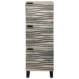 Berkfield Home Media Storage Cabinets & Racks with Storage with Door White & Black - thumbnail 3