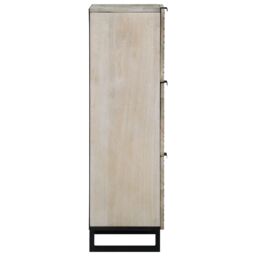 Berkfield Home Media Storage Cabinets & Racks with Storage with Door White & Black - thumbnail 4